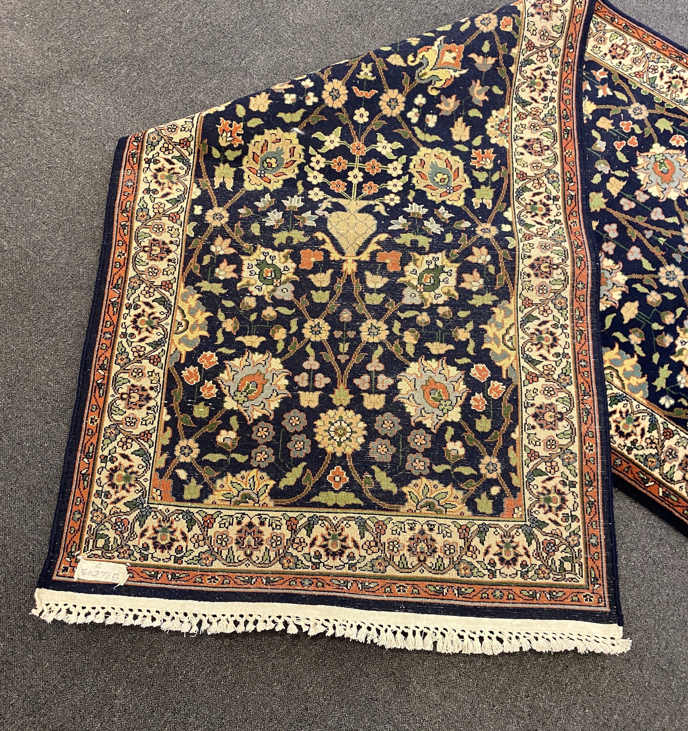 A Bijar blue ground runner, 464cm x 100cm